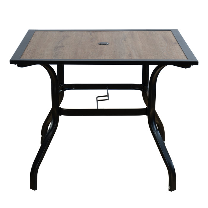 17 Stories Prakrit 37" x 37" Patio Dining Table Outdoor Dining for 4